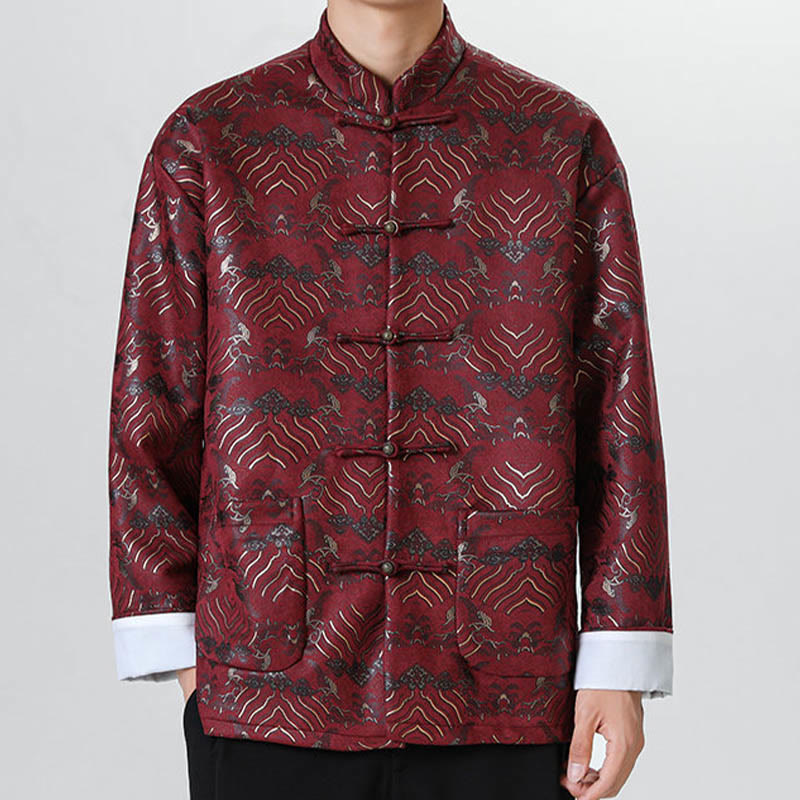 Buddha Stonesカエルボタン 中国唐装 波型 ロングシャツ メンズ ジャケット 衣類 - image 11