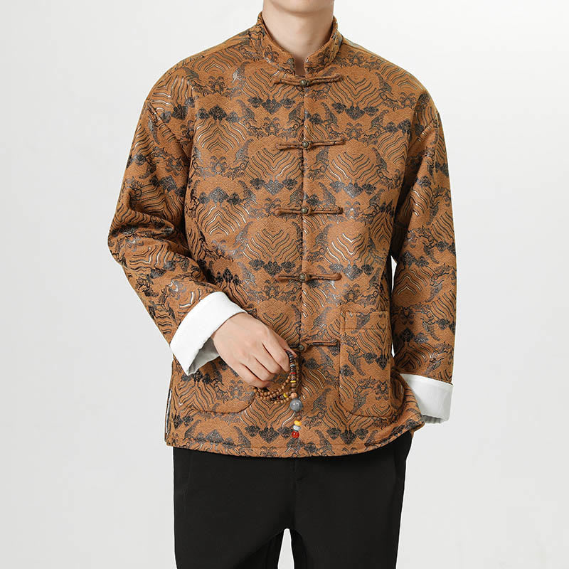 Buddha Stonesカエルボタン 中国唐装 波型 ロングシャツ メンズ ジャケット 衣類 - image 22