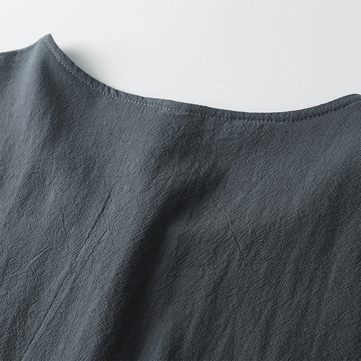 Buddha StonesメンズTシャツ 無地 半袖 3つボタン Vネック ソフトシャツ - image 5