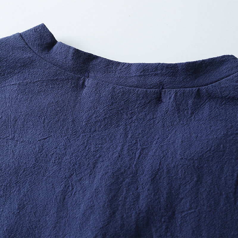 Buddha StonesメンズTシャツ（無地、半袖、ボタン留め、ノッチドネック、ソフトシャツ） - image 6