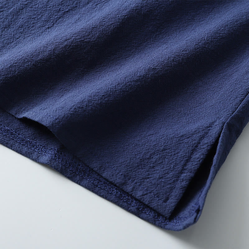 Buddha StonesメンズTシャツ（無地、半袖、ボタン留め、ノッチドネック、ソフトシャツ） - image 7