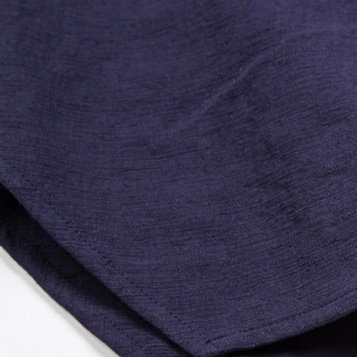 Buddha Stonesメンズ 半袖シャツ ポケット付き Vネック カーディガン 快適コットンリネンシャツ - image 10