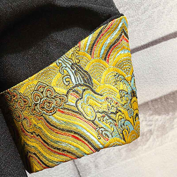 Buddha Stones刺繍龍鳳凰カジュアルフロッグボタンコットンメンズジャケットシャツ服 - image 11