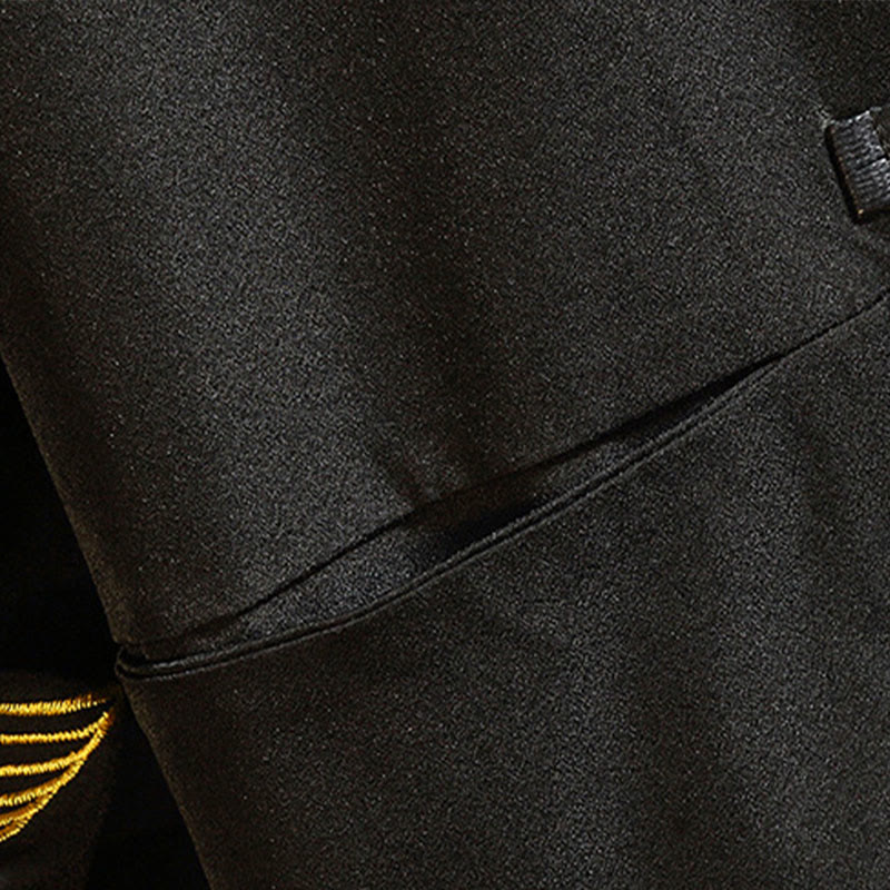 Buddha Stones刺繍龍鳳凰カジュアルフロッグボタンコットンメンズジャケットシャツ服 - image 8