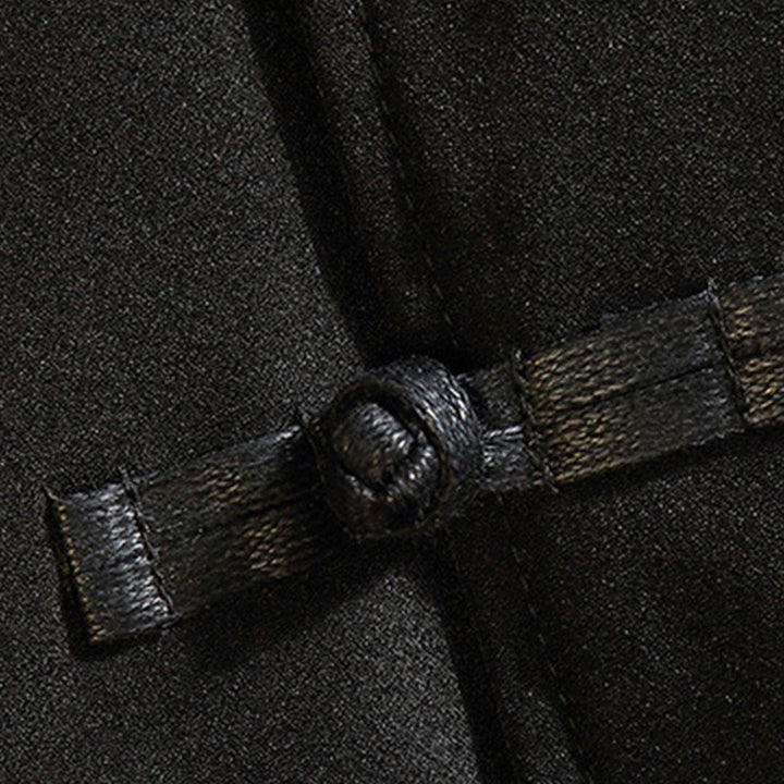 Buddha Stones刺繍龍鳳凰カジュアルフロッグボタンコットンメンズジャケットシャツ服 - image 5