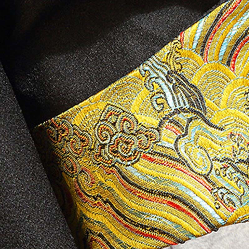Buddha Stones刺繍龍鳳凰カジュアルフロッグボタンコットンメンズジャケットシャツ服 - image 10