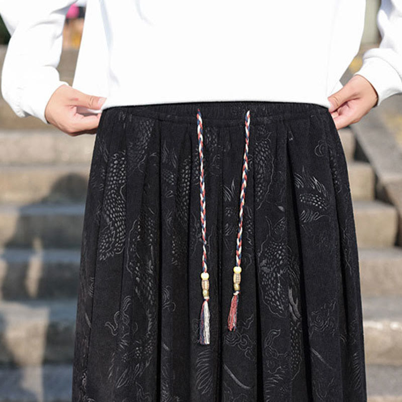 Buddha Stones龍模様カジュアル無地コットンメンズパンツ（ポケット付き） - image 18