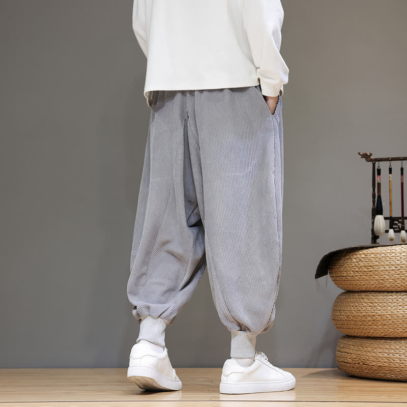 Buddha Stonesカジュアル 無地 コットン メンズ ハーレムパンツ ポケット付き - image 1