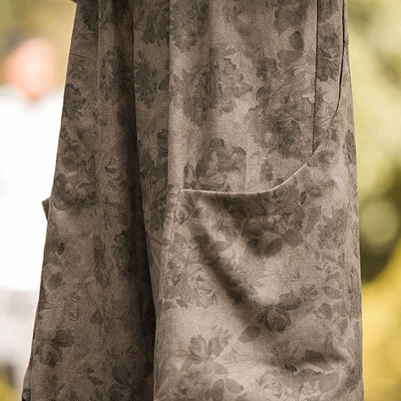 Buddha Stonesカジュアルフラワーコーデュロイコットンメンズパンツ（大きなポケット付き） - image 12