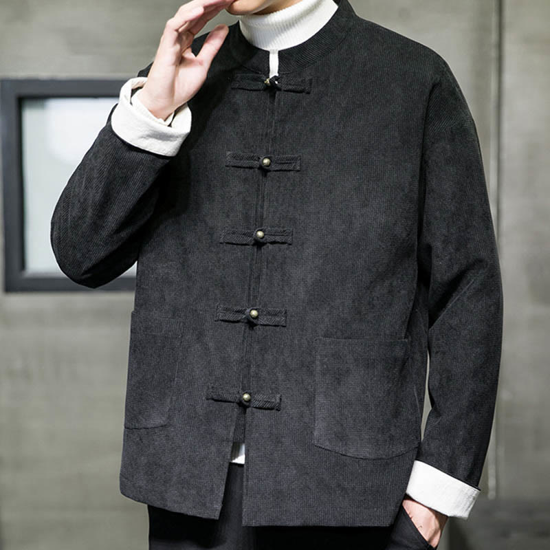 Buddha Stones無地 カエルボタン コットン メンズ ジャケット シャツ 衣類 - image 3