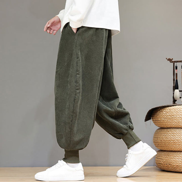 Buddha Stonesカジュアル 無地 コットン メンズ ハーレムパンツ ポケット付き - image 20