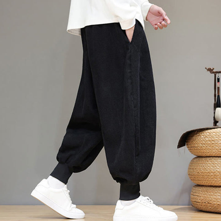 Buddha Stonesカジュアル 無地 コットン メンズ ハーレムパンツ ポケット付き - image 11