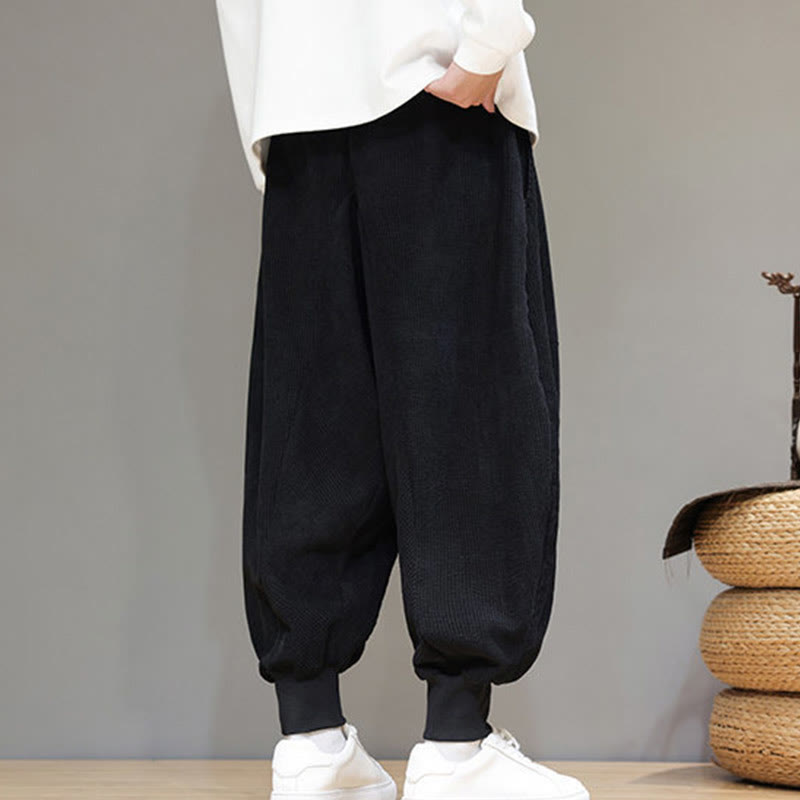 Buddha Stonesカジュアル 無地 コットン メンズ ハーレムパンツ ポケット付き - image 15