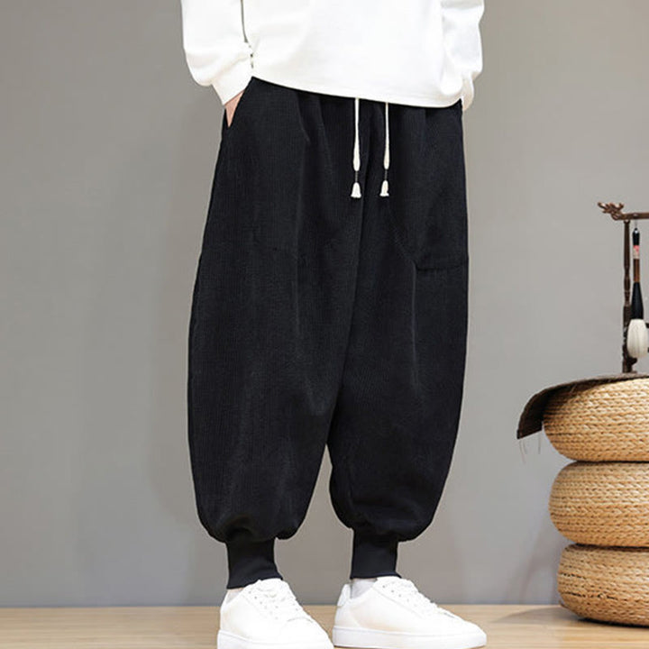 Buddha Stonesカジュアル 無地 コットン メンズ ハーレムパンツ ポケット付き - image 14