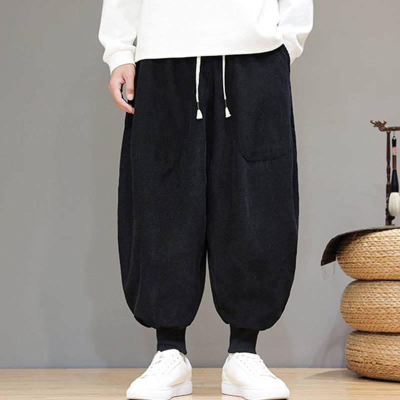 Buddha Stonesカジュアル 無地 コットン メンズ ハーレムパンツ ポケット付き - image 13