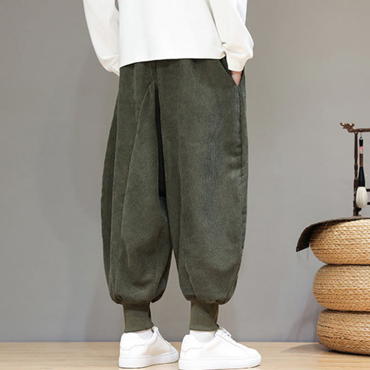 Buddha Stonesカジュアル 無地 コットン メンズ ハーレムパンツ ポケット付き - image 22