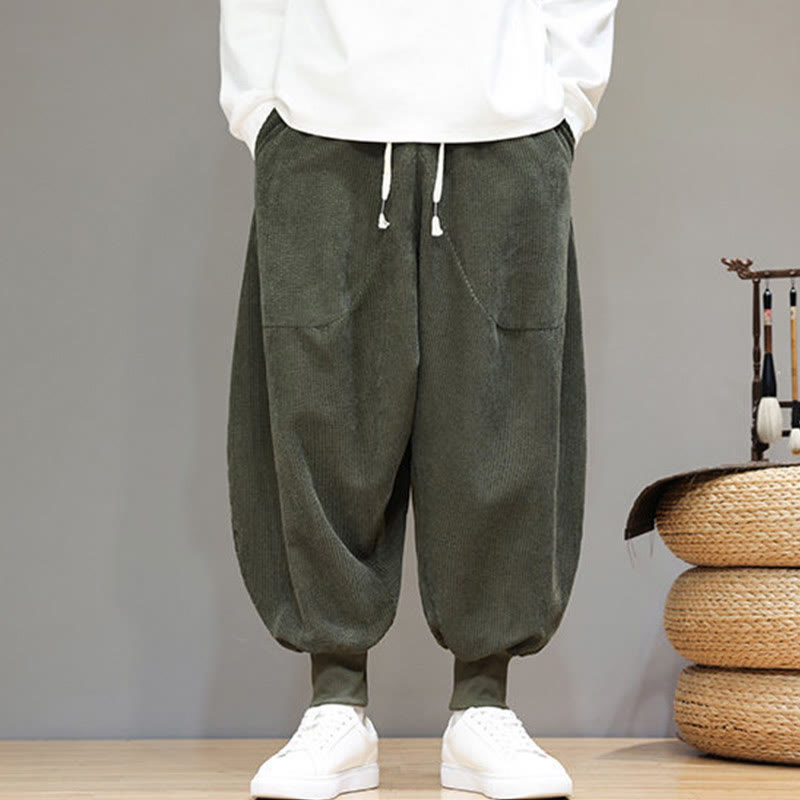Buddha Stonesカジュアル 無地 コットン メンズ ハーレムパンツ ポケット付き - image 23