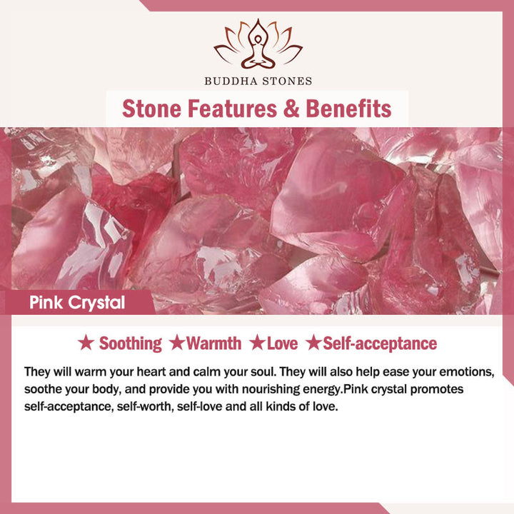 Buddha Stones各種クリスタルピンククリスタルアメジスト蛇年幸運ブレスレット