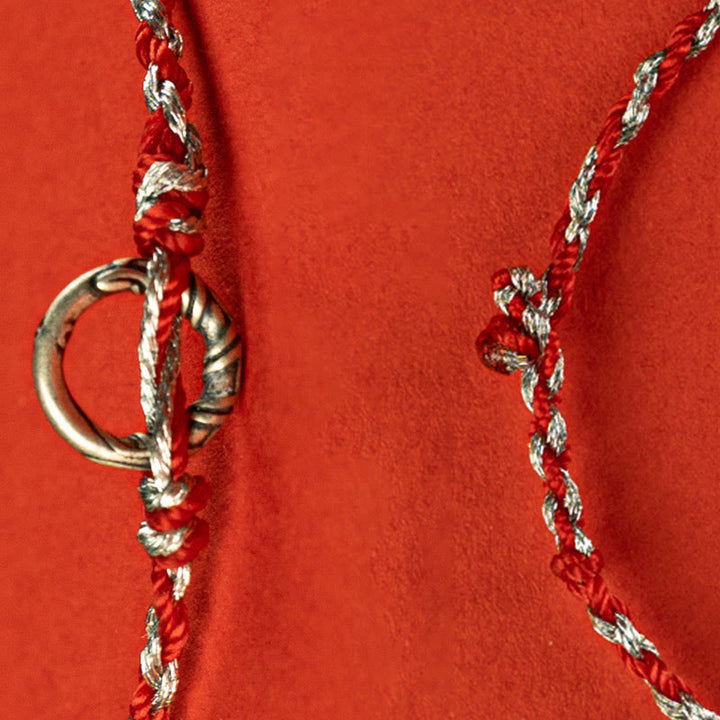 Buddha Stones925スターリングシルバー ピース平和のお守りチャーム幸運のストリングブレスレット - image 3