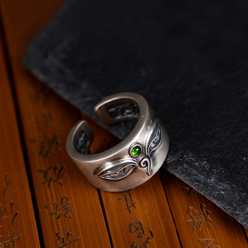 Buddha Stones925スターリングシルバー 菩薩ターラ カーム 調節可能リング - image 3