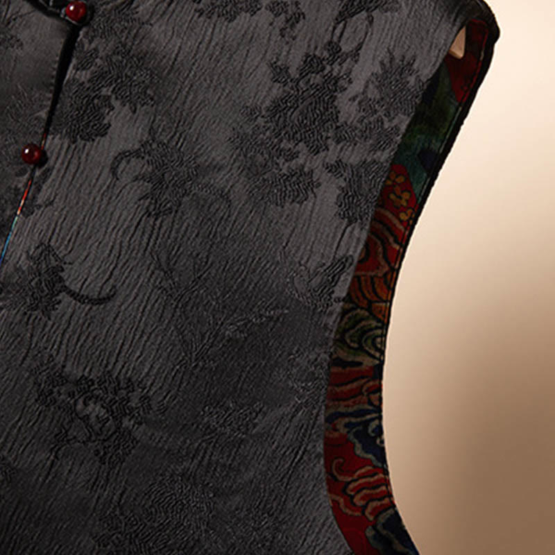 Buddha Stonesヴィンテージ刺繍花雲柄ベスト - image 6