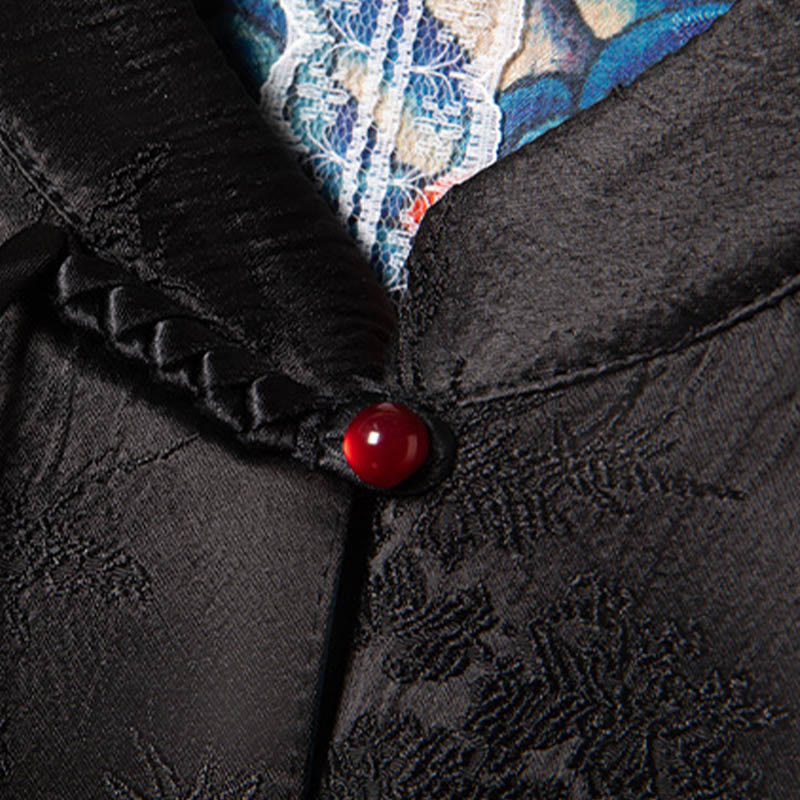 Buddha Stonesヴィンテージ刺繍花雲柄ベスト - image 4