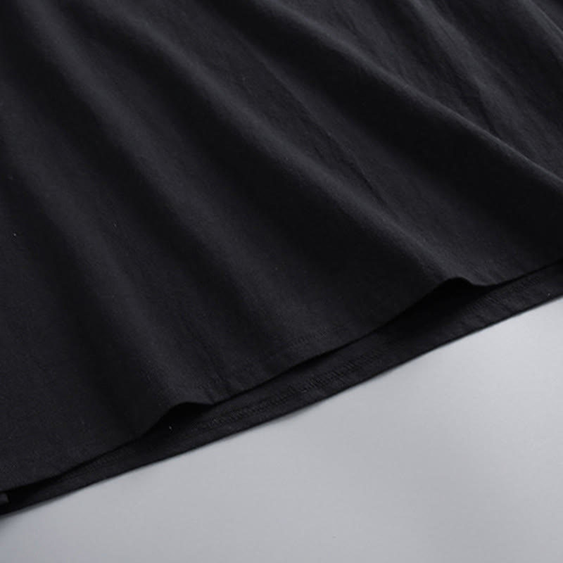 Buddha Stonesクロスカラーコットン唐装漢服トップスパンツメンズセット - image 8