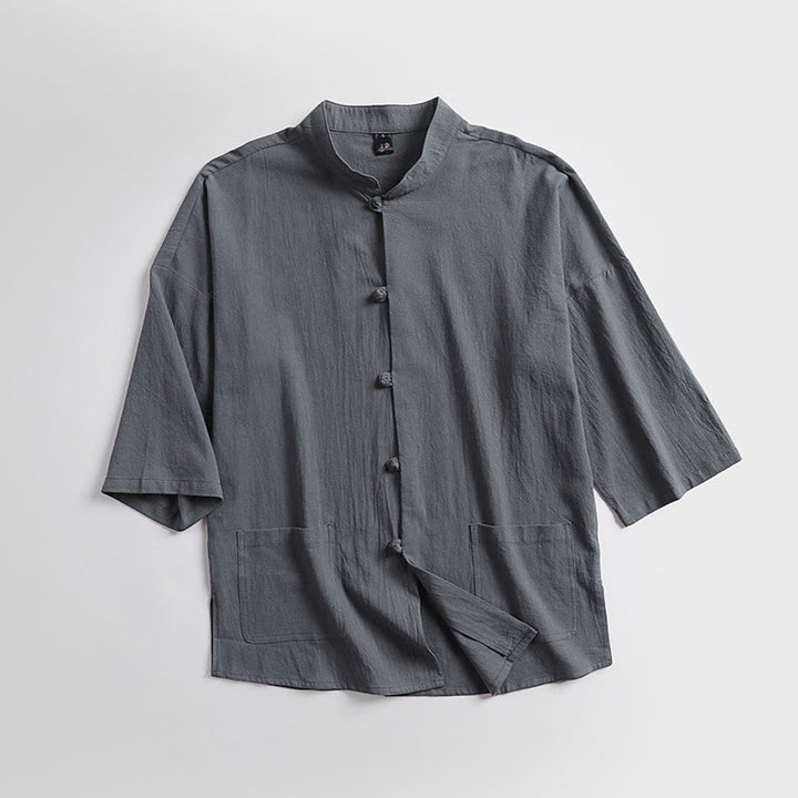 Buddha Stones七分袖 クロップド丈 ブルマー コットン トップス パンツ 衣類 メンズ セット - image 2