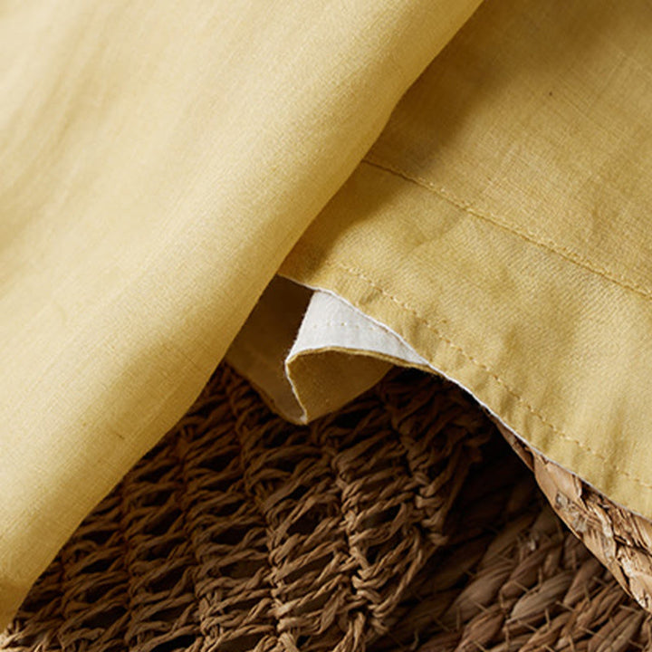 Buddha Stonesプラスサイズ Vネック カジュアル 無地 長袖シャツ コットンリネン レディース シャツ - image 7