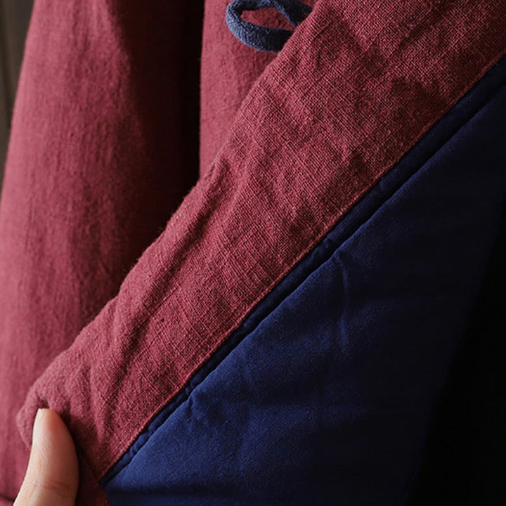 Buddha Stones無地 カジュアル フロッグボタン タートルネック コットン リネン レディース ジャケット シャツ 衣類 - image 8