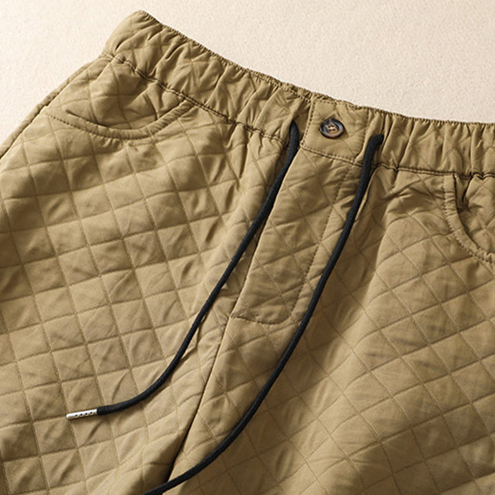 Buddha Stones秋冬 シンプル チェック柄 コットン ドローストリング ハーレムパンツ ポケット付き - image 21