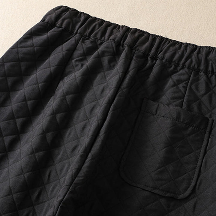 Buddha Stones秋冬 シンプル チェック柄 コットン ドローストリング ハーレムパンツ ポケット付き - image 32