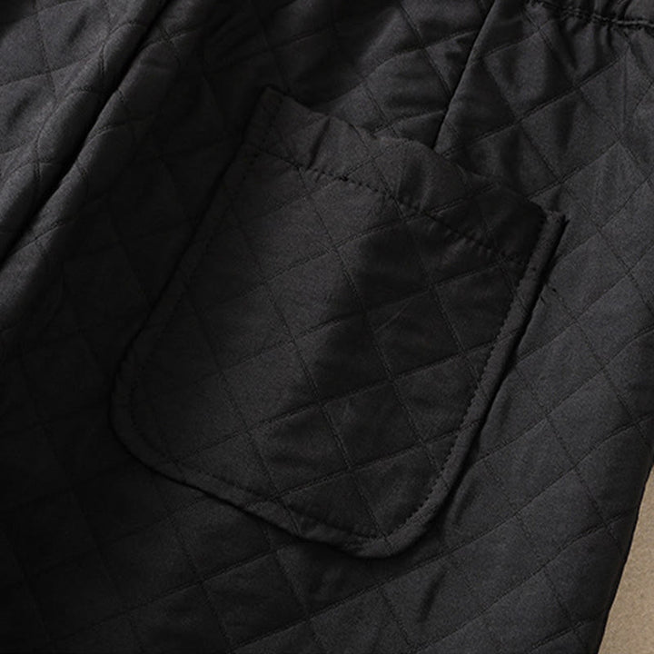 Buddha Stones秋冬 シンプル チェック柄 コットン ドローストリング ハーレムパンツ ポケット付き - image 31
