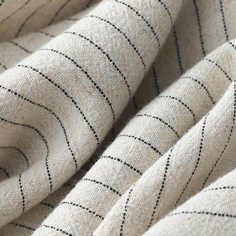 Buddha Stones縦縞 ハイウエスト ワイドレッグパンツ ポケット付き - image 6