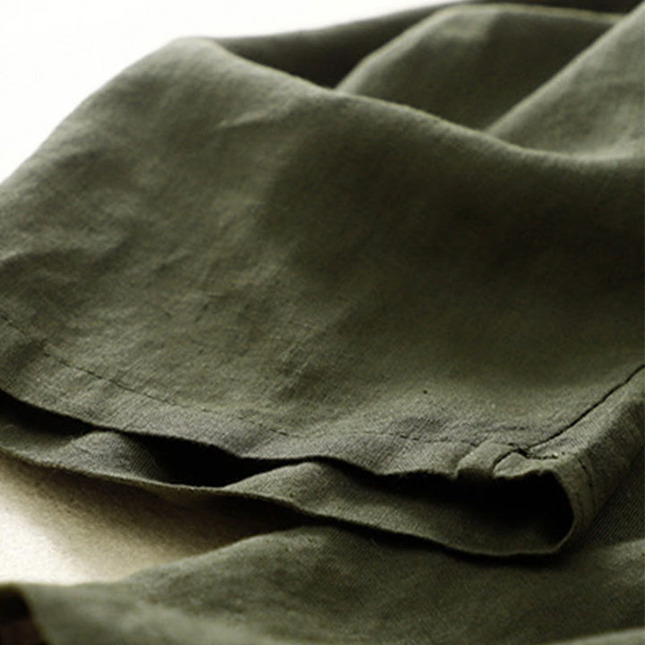 Buddha Stonesヴィンテージ ハイウエスト レースアップ コットンリネン ハーレムパンツ ポケット付き - image 35