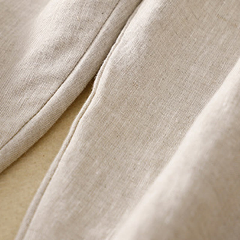 Buddha Stonesヴィンテージ ハイウエスト レースアップ コットンリネン ハーレムパンツ ポケット付き - image 30