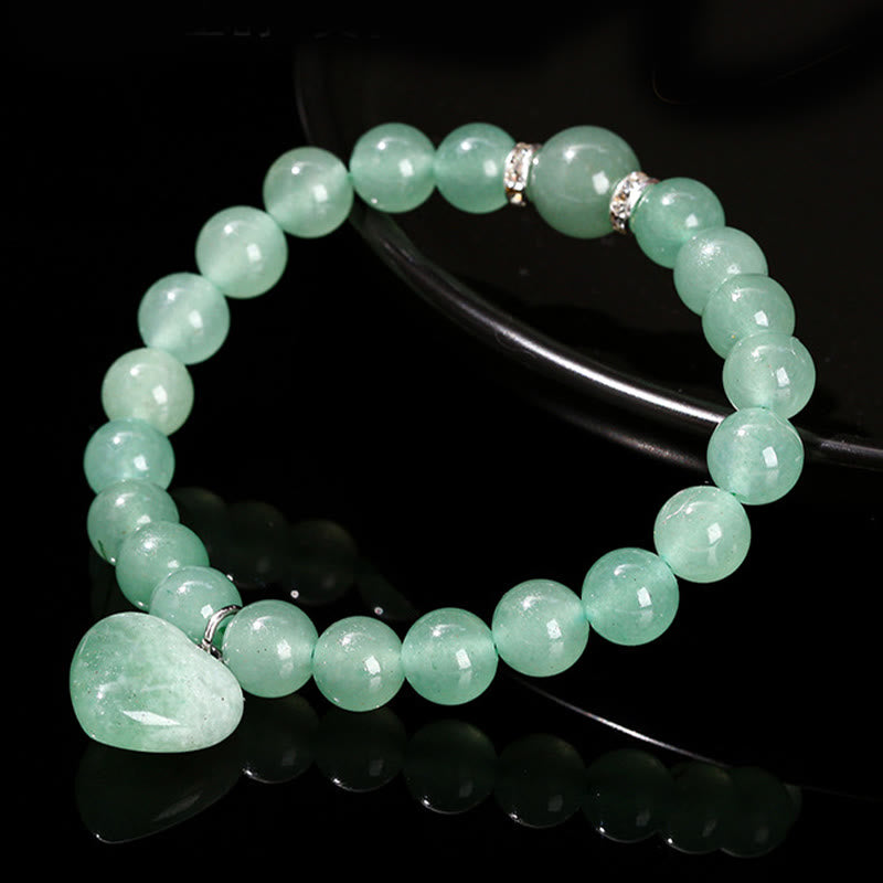 Buddha Stones各種クリスタルグリーンアベンチュリンラブハートバランスブレスレット - image 19