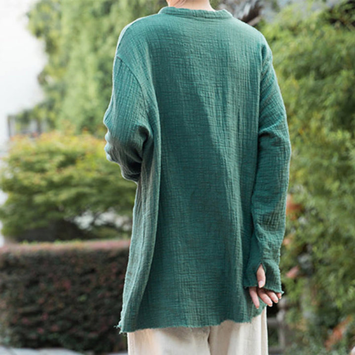 Buddha Stones文芸二重砂洗い綿麻衣 - image 35