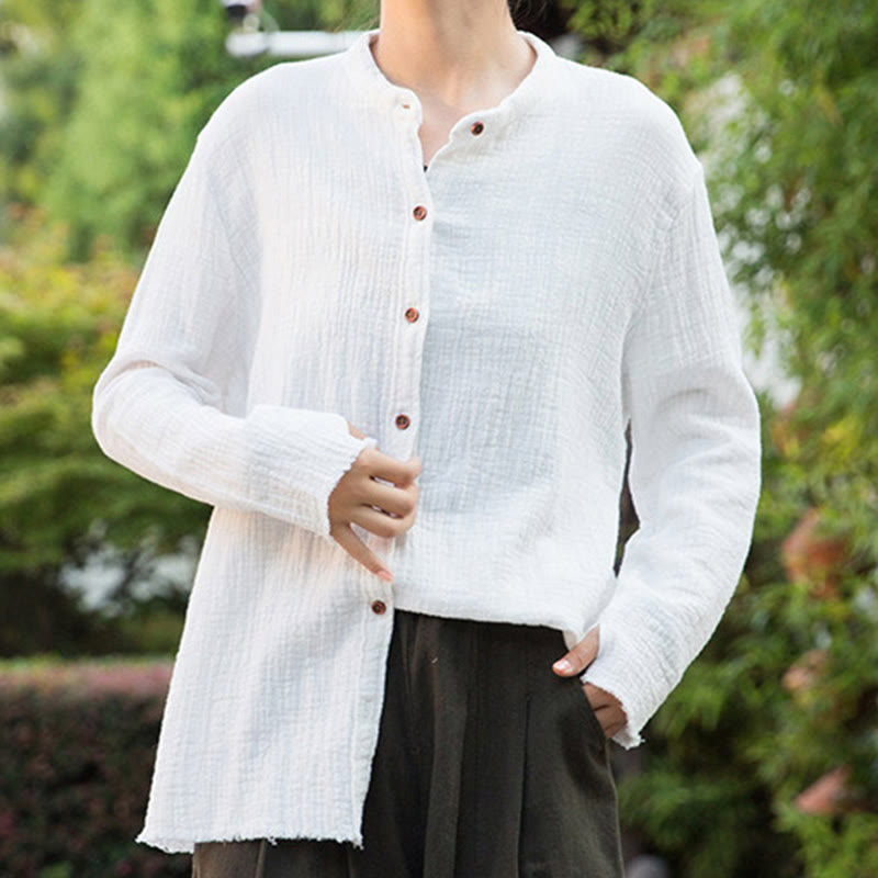 Buddha Stones文芸二重砂洗い綿麻衣 - image 18