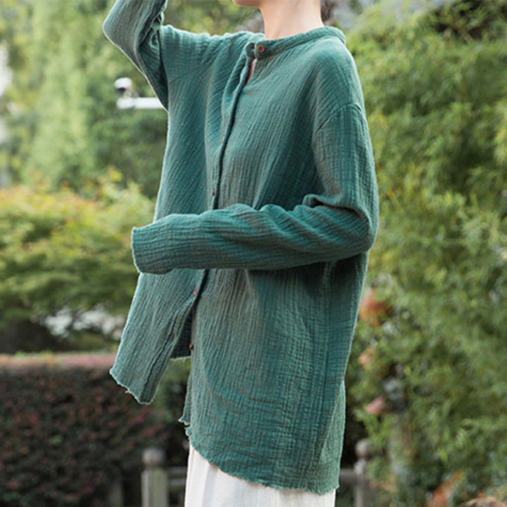 Buddha Stones文芸二重砂洗い綿麻衣 - image 31