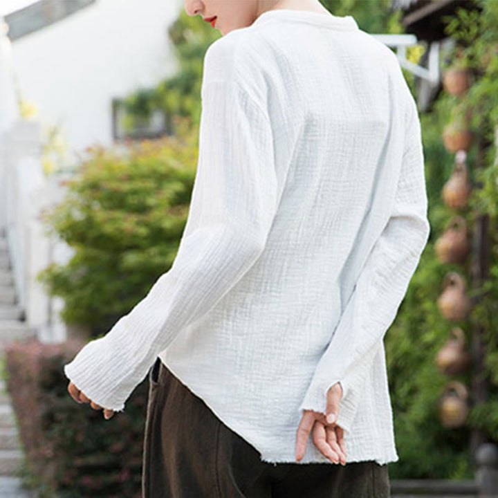 Buddha Stones文芸二重砂洗い綿麻衣 - image 24