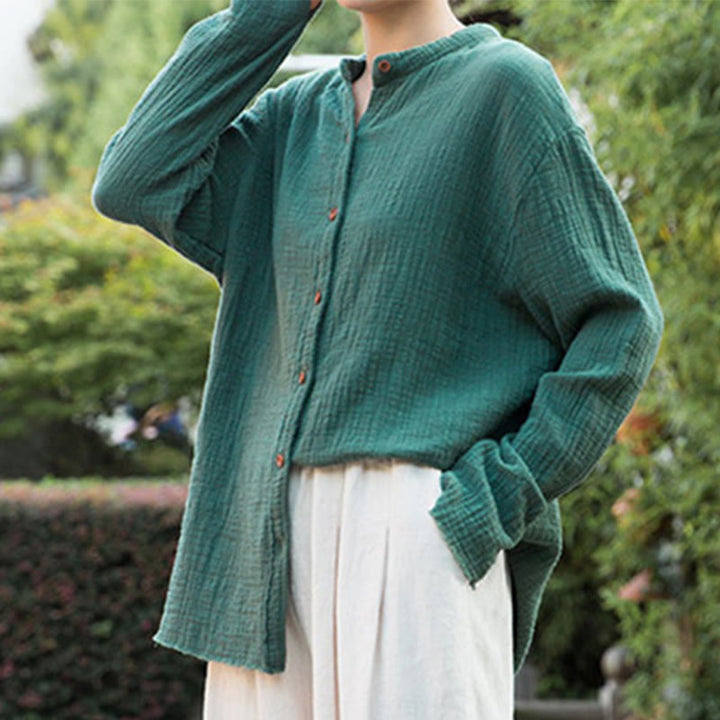 Buddha Stones文芸二重砂洗い綿麻衣 - image 28