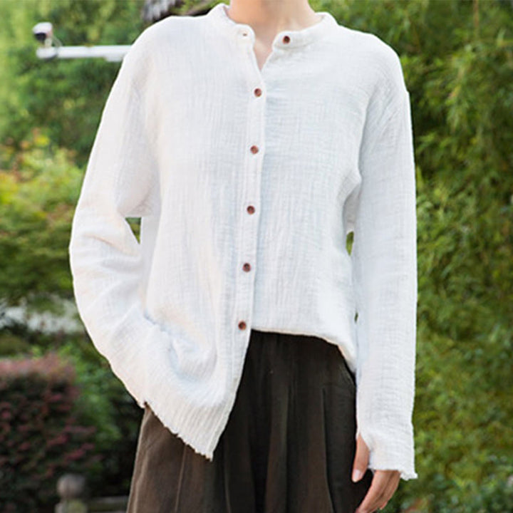 Buddha Stones文芸二重砂洗い綿麻衣 - image 19