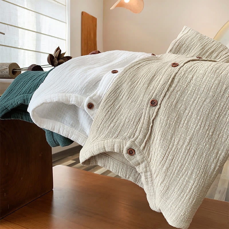 Buddha Stones文芸二重砂洗い綿麻衣 - image 36