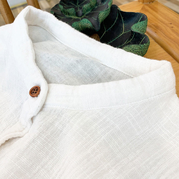 Buddha Stones文芸二重砂洗い綿麻衣 - image 12