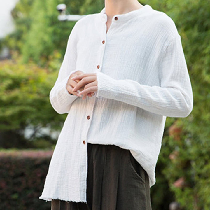 Buddha Stones文芸二重砂洗い綿麻衣 - image 20