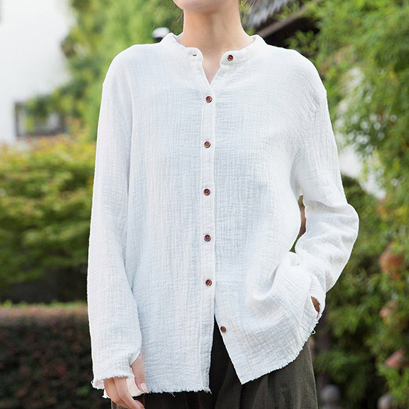 Buddha Stones文芸二重砂洗い綿麻衣 - image 17