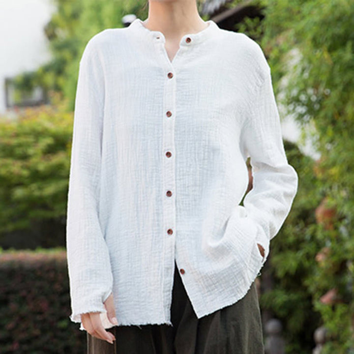 Buddha Stones文芸二重砂洗い綿麻衣 - image 21