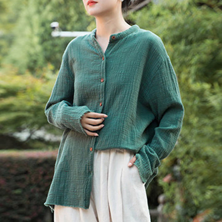 Buddha Stones文芸二重砂洗い綿麻衣 - image 33