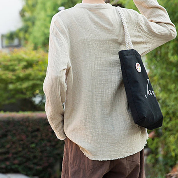 Buddha Stones文芸二重砂洗い綿麻衣 - image 10